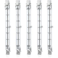 5 Pcs Dimmable R7s 118mm 300w Halogen Pencil Bulb Ac 220-240v 3100lm Linear Halogen Floodlight For Landscape Lighting, Security, Street Light