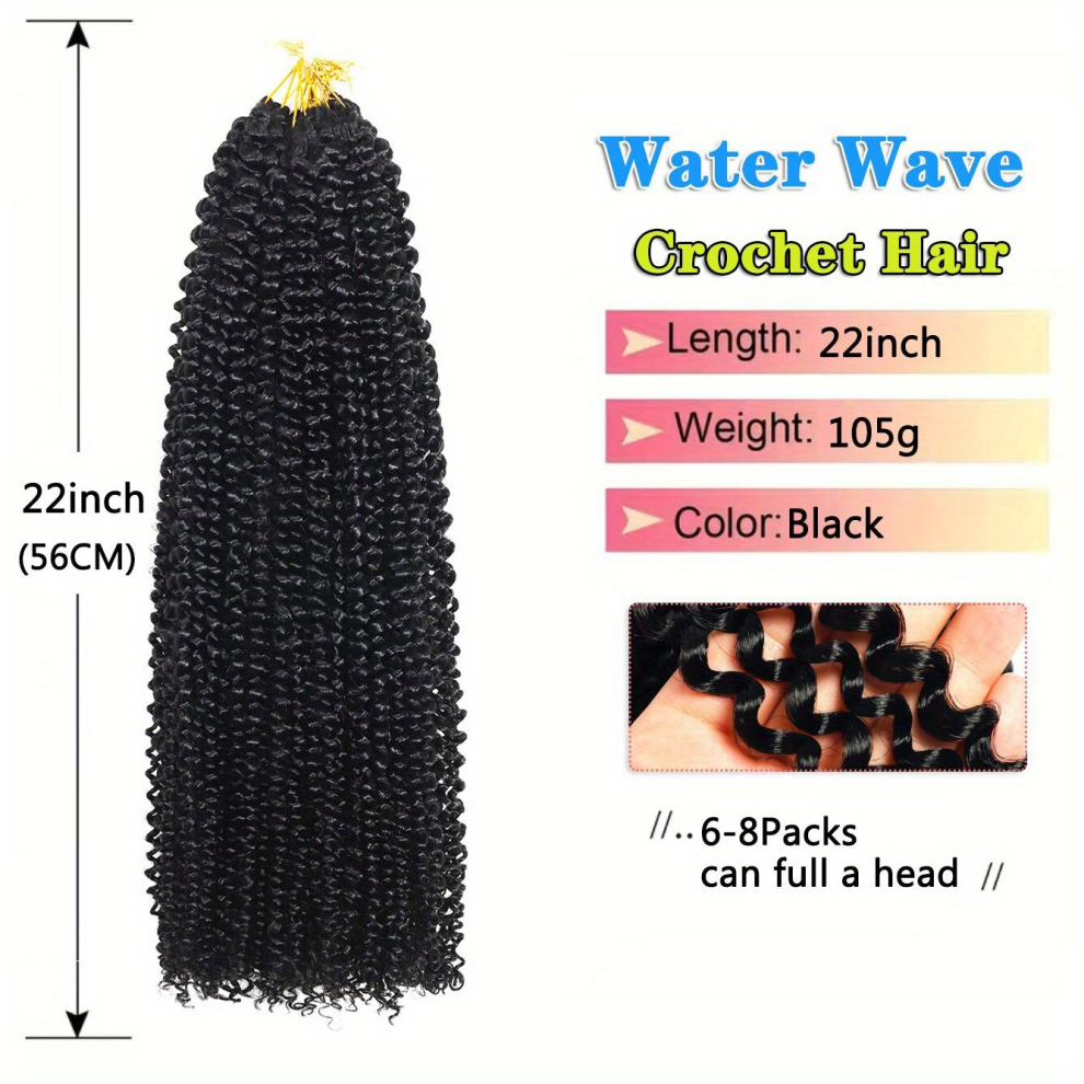 1Pack Water Wave Crochet Braiding Hair 55 88 Cm Water Wave Beach Curly Crochet Hair For Women Synthetic Braiding Deep Wave Crochet Hair Extensions