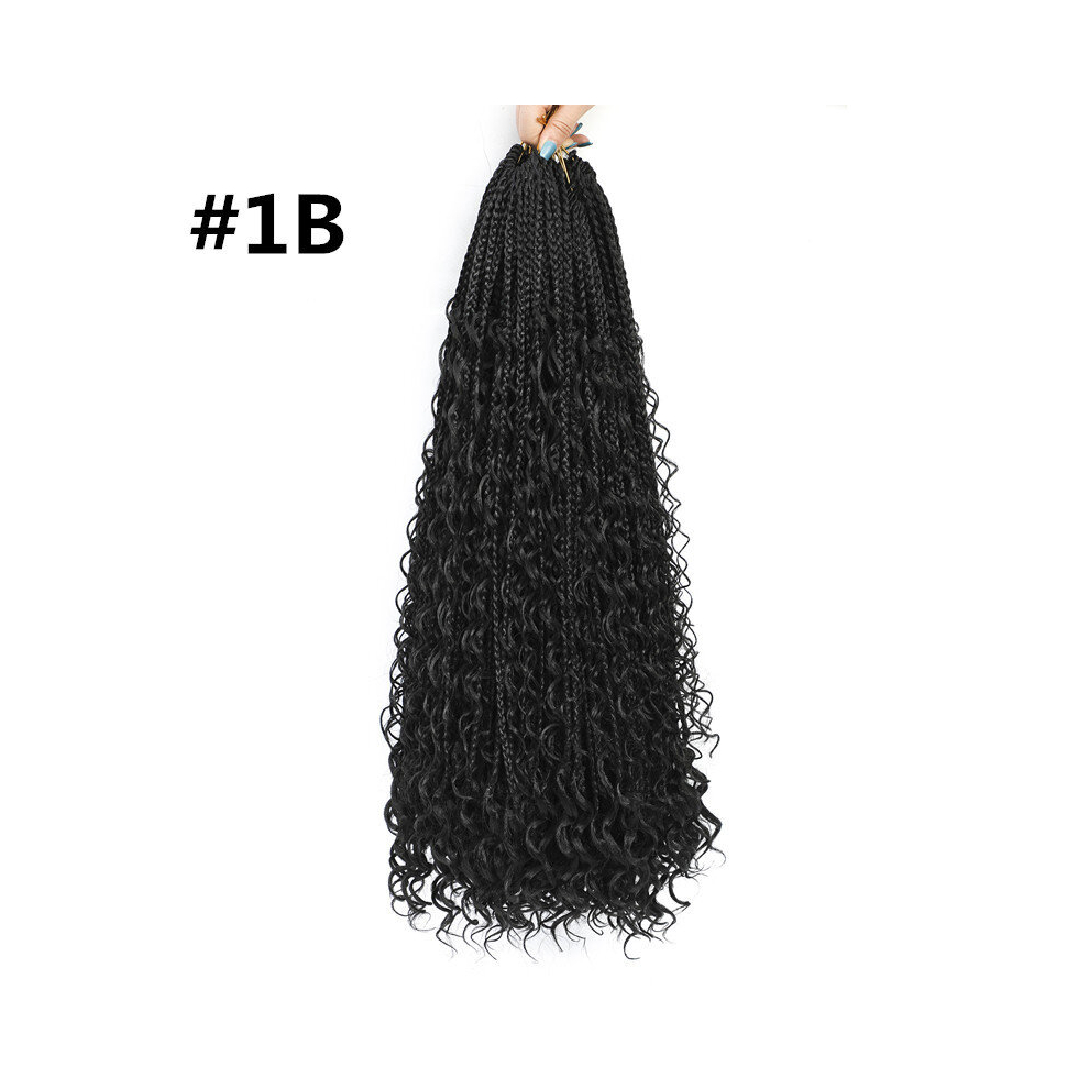 Goddess Box Braids Crochet Hair 55 88 Cm Bohemian Crochet Box Braids Extension With Curly Ends Synthetic Crochet Braids Hair Extensions For Women