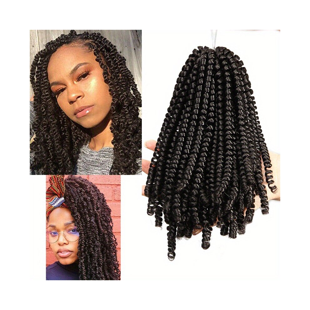 Unisex Multicoloured Afro Spring Twist Crochet Hair Extensions 20 Crochet Braids Passion Twist Synthetic Braiding Hair Extension Ombre Fluffy Twist Braid Extensions