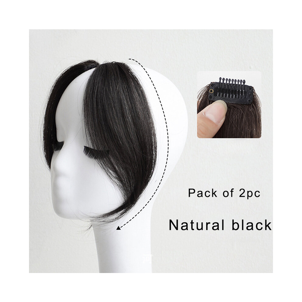 Unisex Multicoloured Wispy Air Bangs Clip In Hair Extensions Synthetic Hairpieces With Temples For A Natural Look