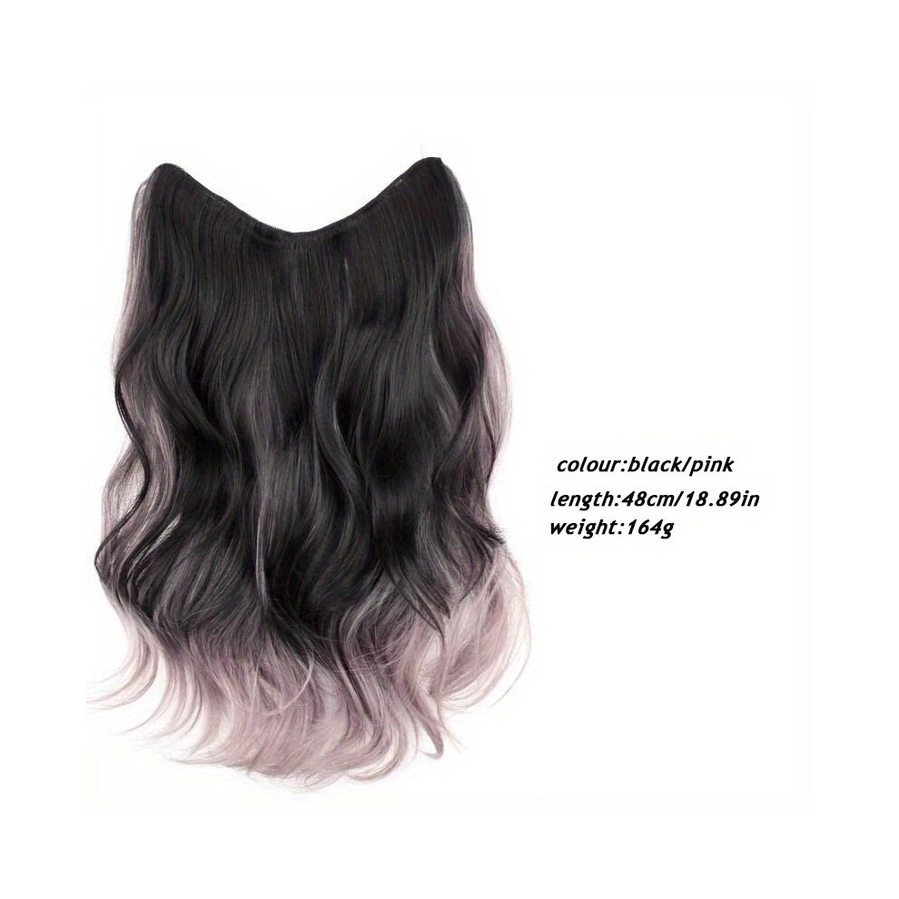 5Clips Ombre Long Wavy Hair Pieces Synthetic Clip In Hair Extensions Natural Looking For Daily Use