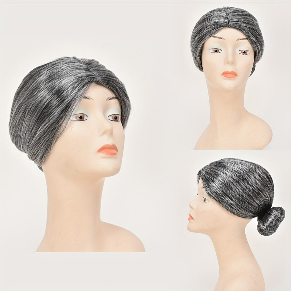 Unisex Multicoloured Costume Wigs Old Lady Wig Synthetic Wig Movie Cosplay Wig For Halloween Cosplay Party