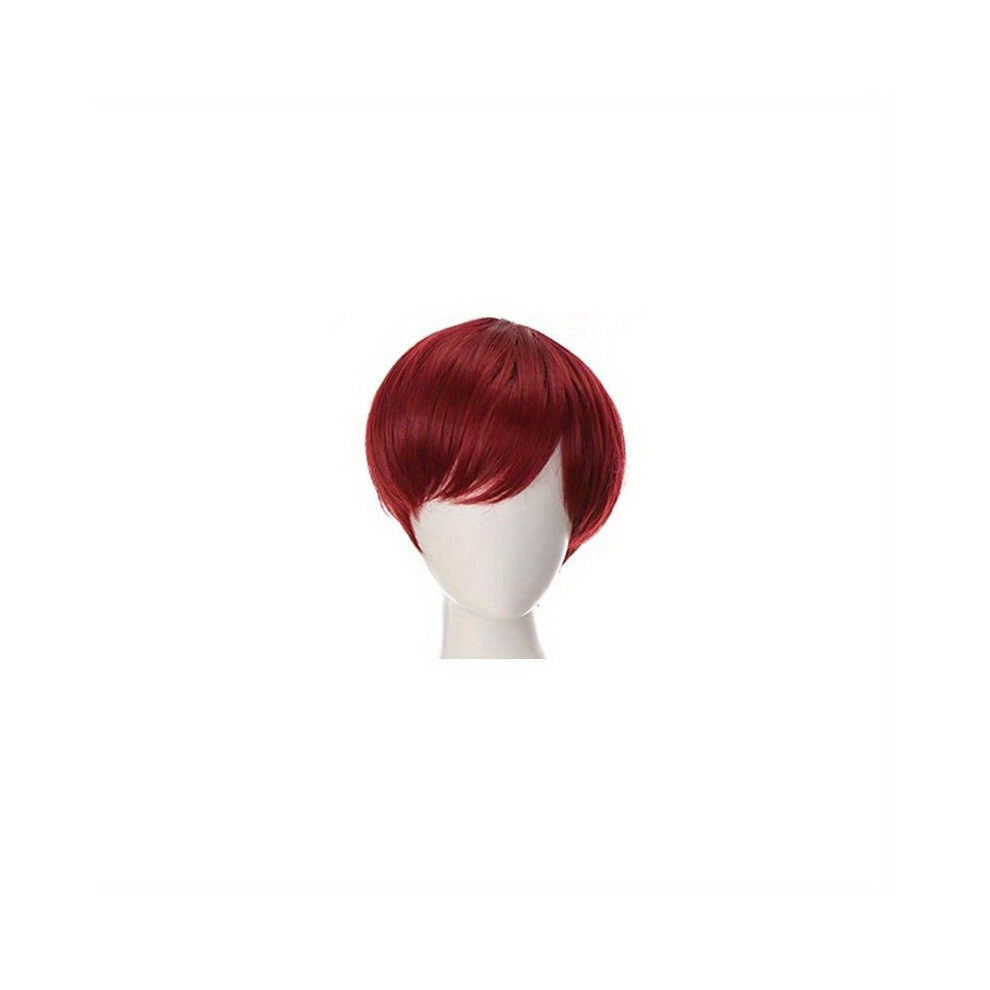 Mens Wig Short Straight Wig With Bangs Synthetic Wig Beginners Friendly Heat Resistant