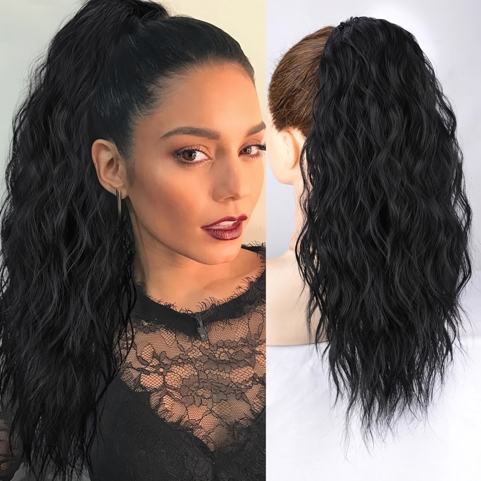 Claw Ponytail Long Curly Wavy Ponytail Extensions Synthetic Clip In Hair Extensions Natural Looking For Daily Use