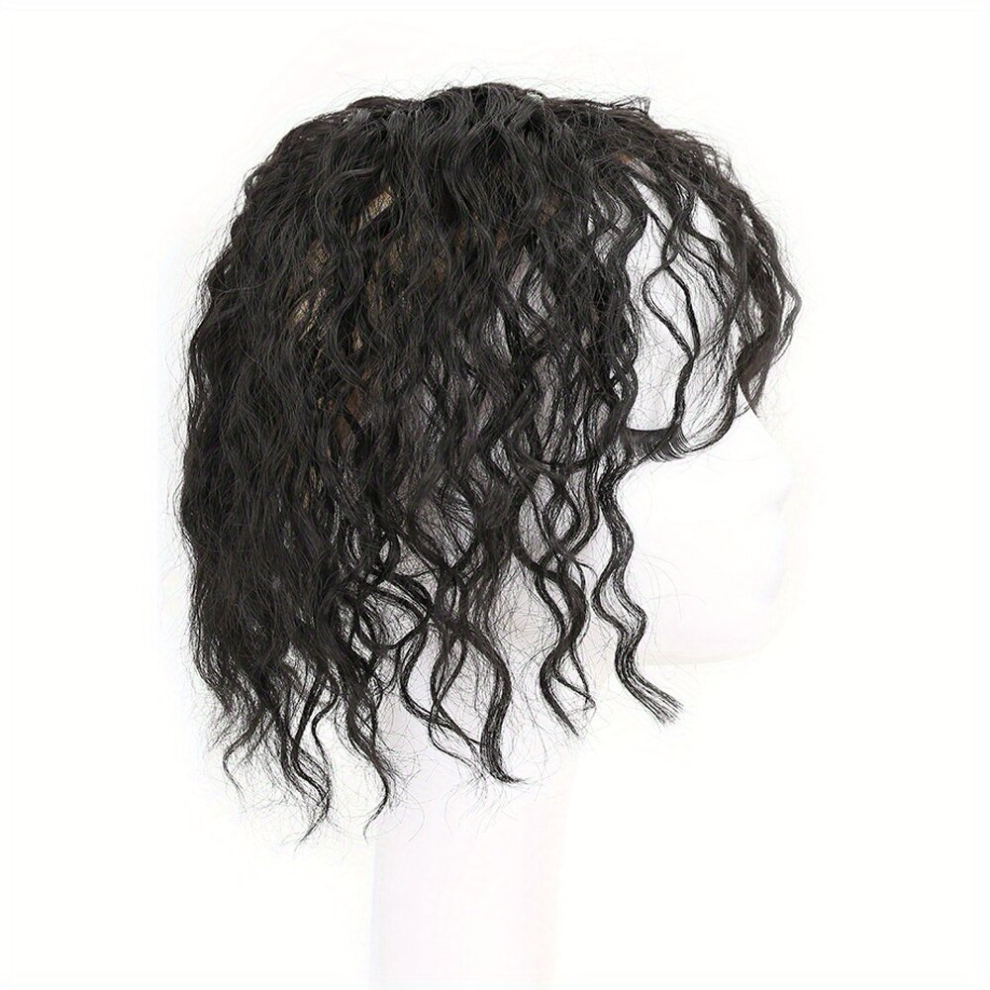 Unisex Multicoloured Long Curly Wavy Toupee Wiglet Clip In Hairpiece For Thinning Hair Natural Look And Feel