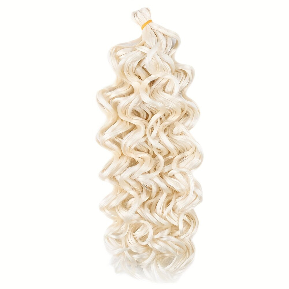 Unisex Multicoloured Hawaii Afro Curls Ocean Wave Synthetic Braiding Hair Extensions Water Wave Crochet Braids Ombre Deep Wave Twist Bulk Hair Extensions