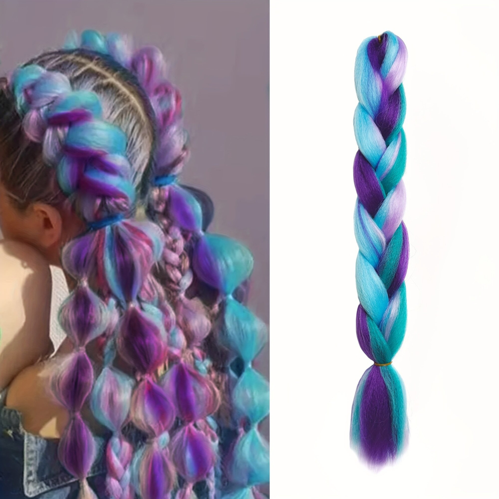 3pcs Ombre Braiding Hair 60 96 Cm Braid Hair Extensions 3Pcs Pre Stretched High Temperature Crochet Braiding Hair Synthetic Hair