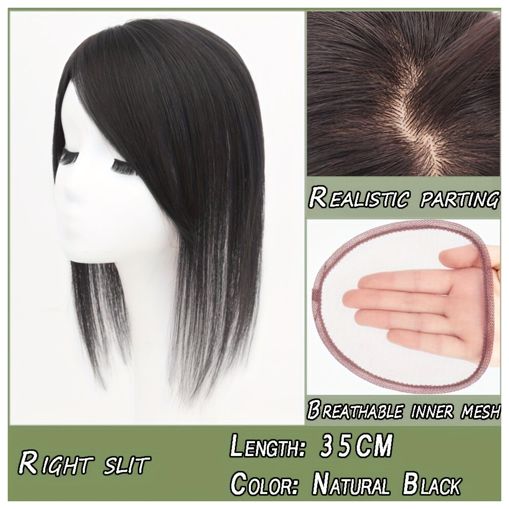 Unisex Multicoloured Topper With Hair Bangs Synthetic Clip In Hair Extensions Natural Looking For Daily Use