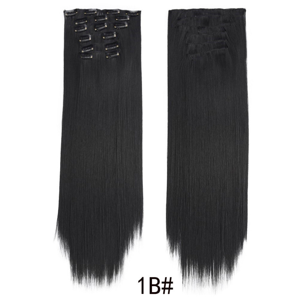 Unisex Multicoloured Hair Long Clip In Hair Extensions Full Head Straight Wig Tape In Hair Extensions Hair