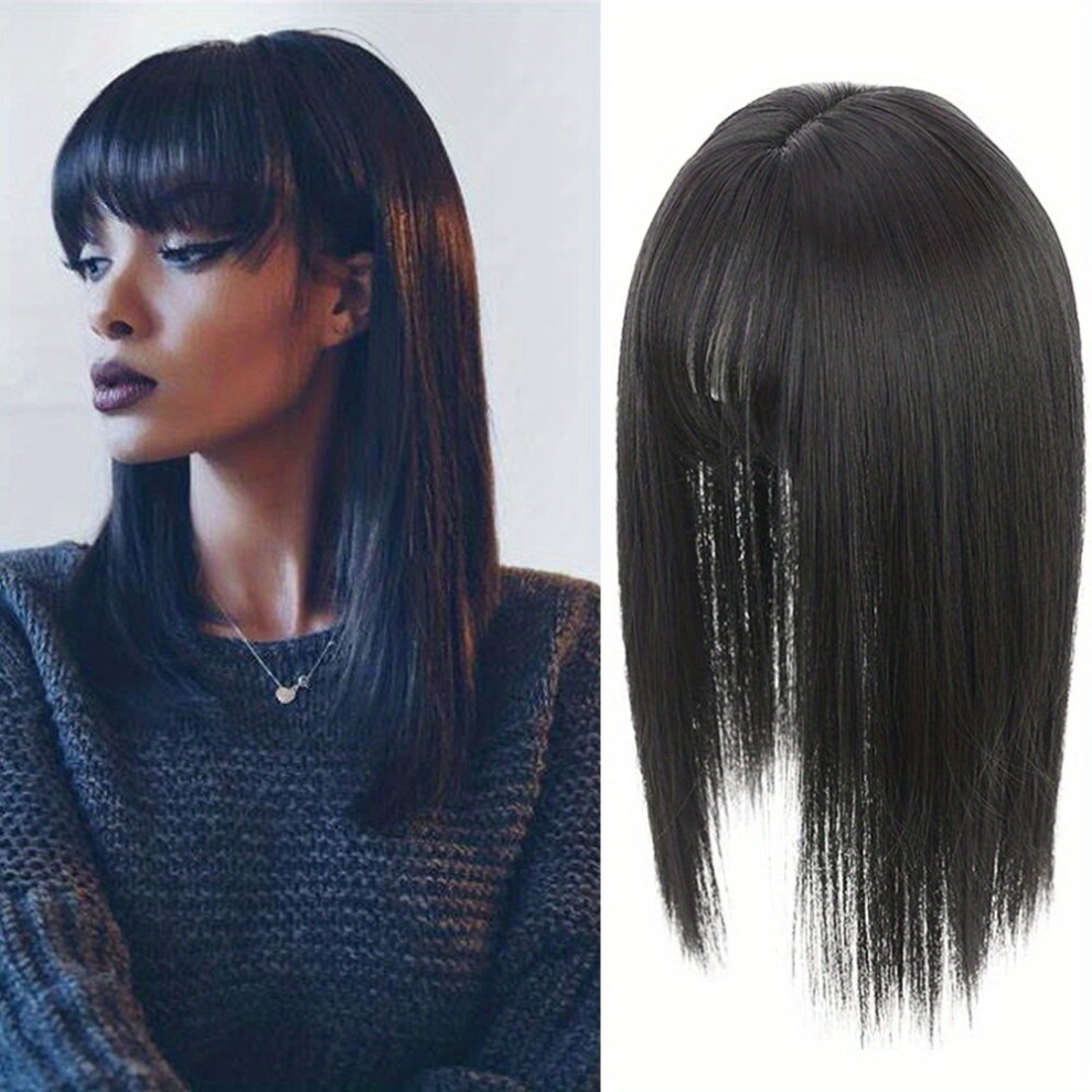 Unisex Multicoloured 35 Hair Toppers For Women Natural Looking Synthetic Hair Toppers With Bangs Clip In Bangs Hair Pieces For Women