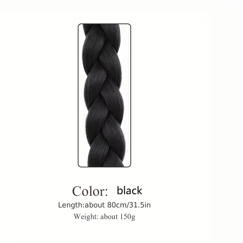 Womens Braided Wig Synthetic Braiding Wig 81 28 Cm Long Ponytail Braid Big Braid Pony Tail Hair Extensions Long Hair Braided Wig