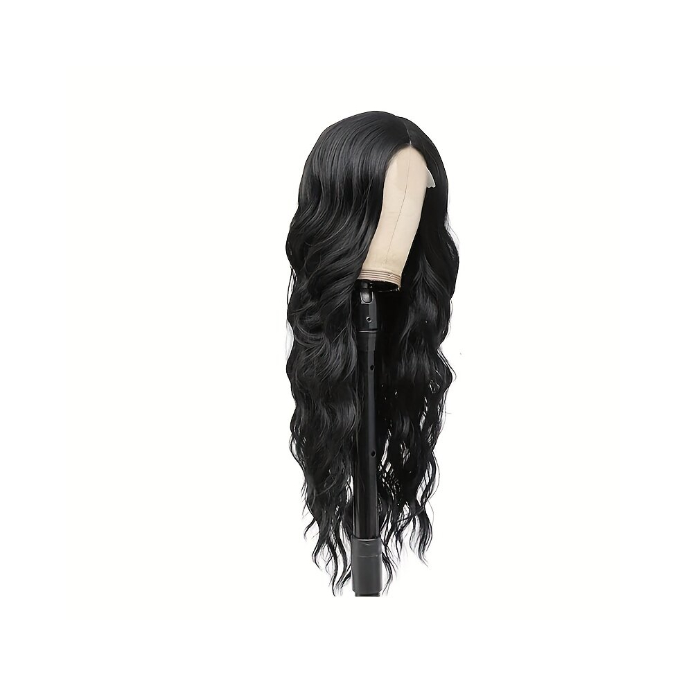 Highlight Long Curly Wavy Wig Synthetic Wig Beginners Friendly Heat Resistant Natural Looking For Daily Use