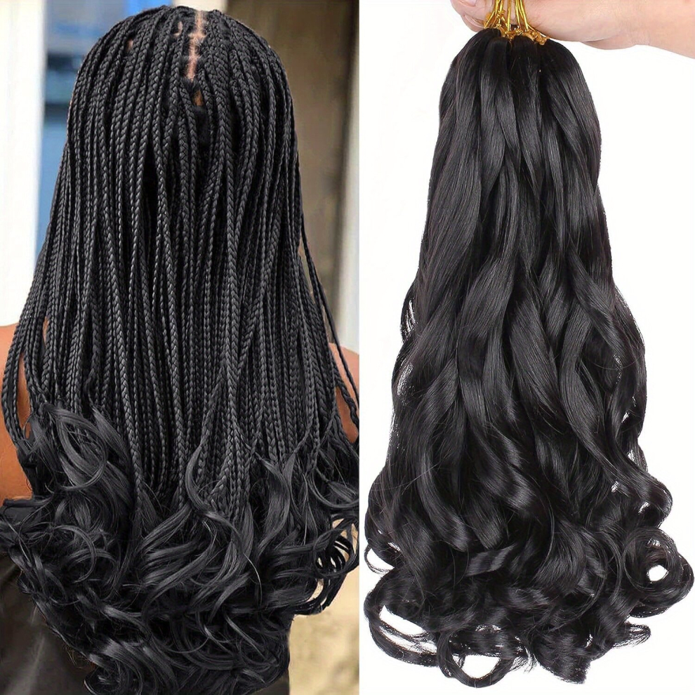 French Curl Braiding Hair 35 56 45 72 55 88 66 04cm Loose Wave Braiding Hair For Box Braids Spanish Curly Synthetic Braiding Hair Silky Spiral Curl Cr