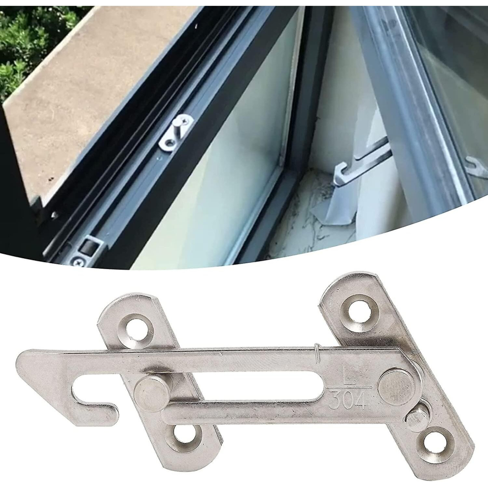 Window Limiter, Stainless Steel Casement Window Stopper, Safety Lock Latch 9317312030382