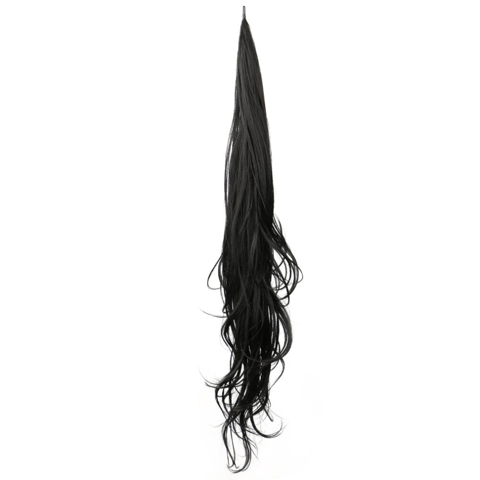 Unisex Multicoloured Ponytail Wrapped Around Long Curly Wavy Ponytail Extensions Synthetic Hair Extensions Natural Looking For Daily Use