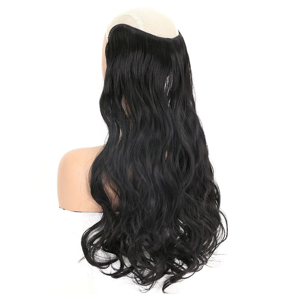 Wavy Curly Synthetic Clip In Hair Extensions Natural Looking U Shaped Hair Extensions For Women Girls