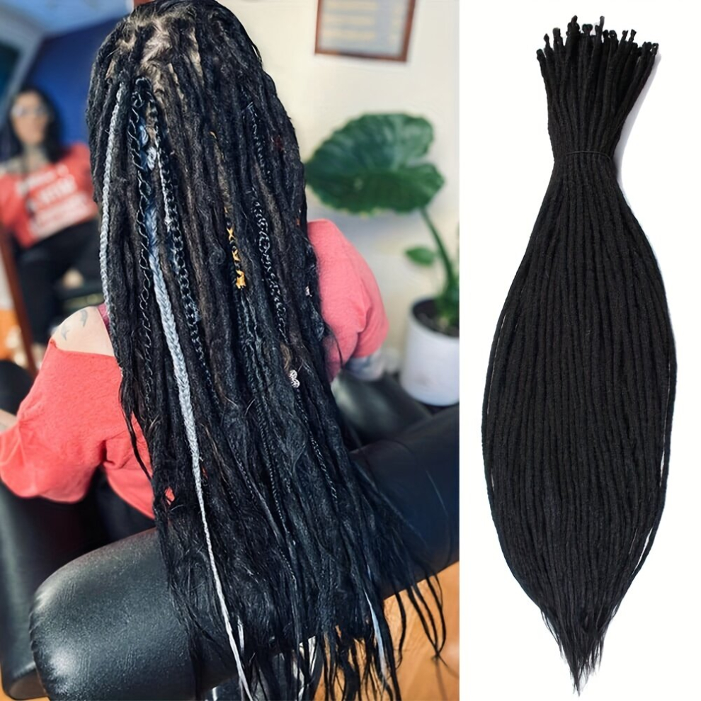 Unisex Multicoloured 10 Strands 36 Dreadlocks Extension Soft Synthetic Crochet Hair Long 0 Dread Extensions Reggae Style For Women