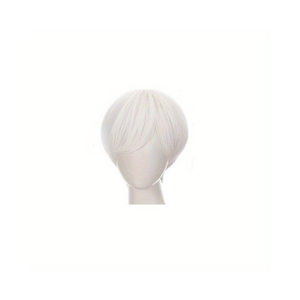 Handsome Short Straight Hair Wigs For Men Natural Looking Fluffy Hair Replacement Wigs For Daily Use