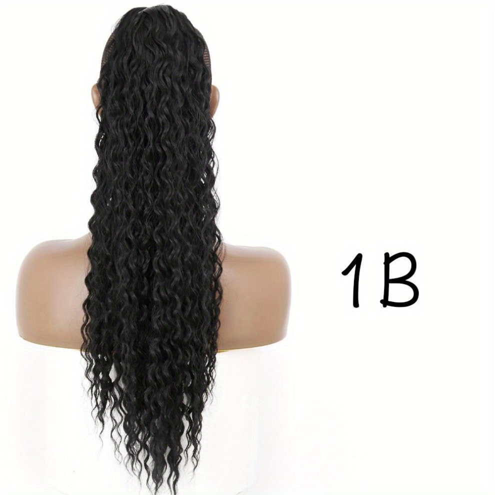 Long Curly Wavy Ponytail Hair Extensions Synthetic Drawstring Ponytail 66 04 Cm Wrap Around Ponytail Extensions For Women