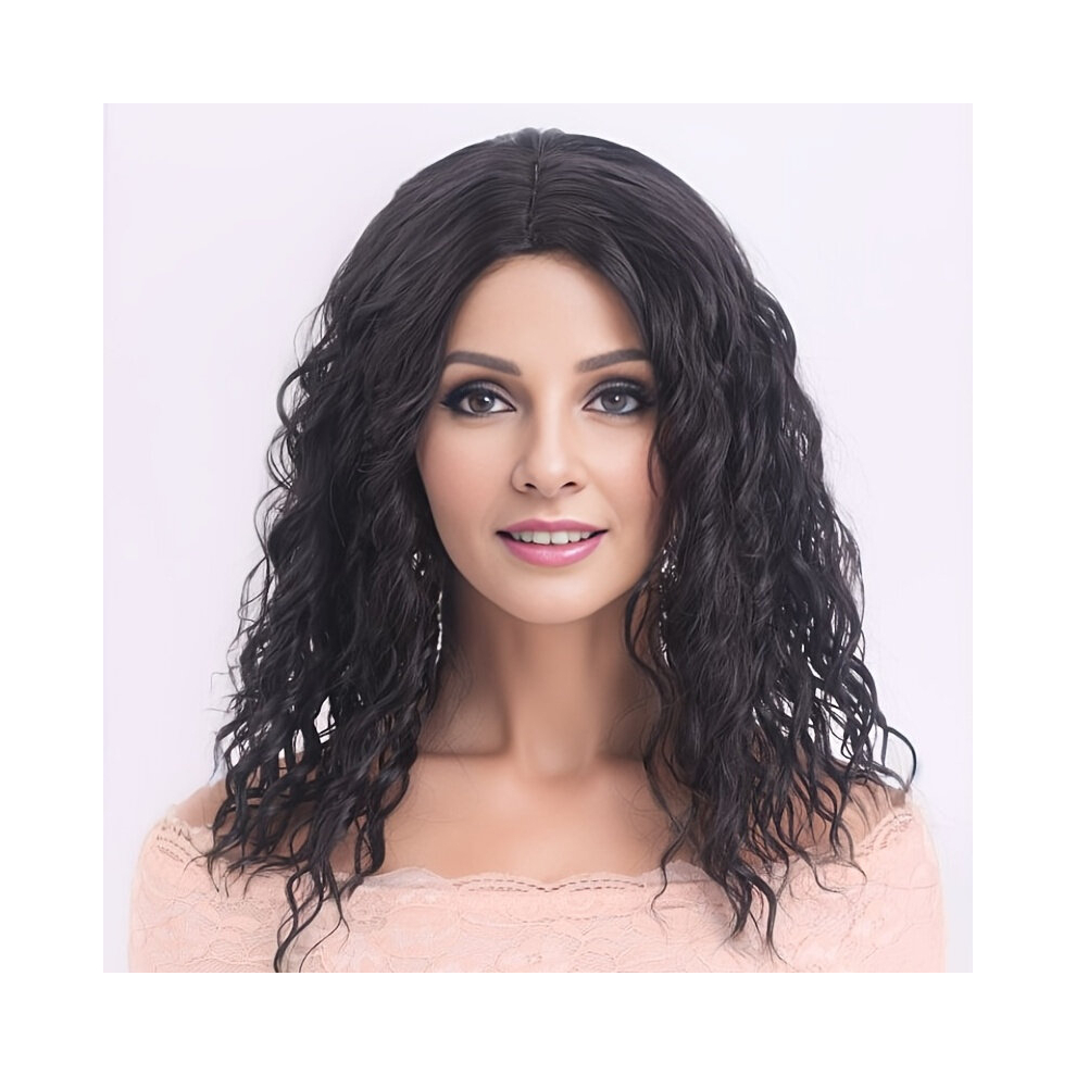 Medium Long Curly Wig Synthetic Wig Beginners Friendly Heat Resistant Natural Looking For Daily Use