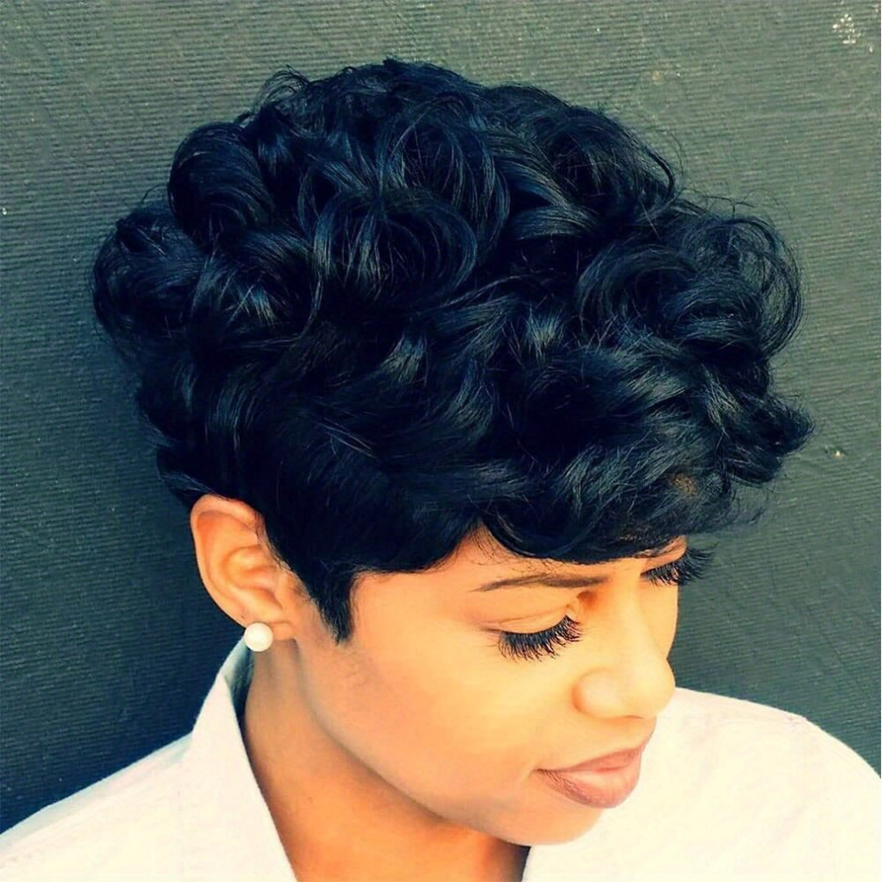 Short Curly Pixie Cut Synthetic Wigs For Women 10 Natural Looking For Daily Party