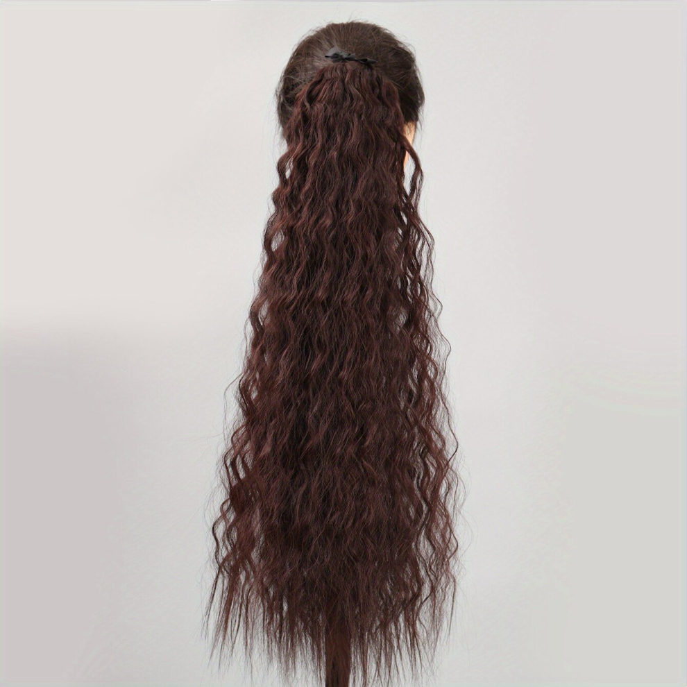 66 04 Cm Long Corn Curly Ponytail Extensions Wiht Hair Tie Synthetic Hair Extensions For Women Girls