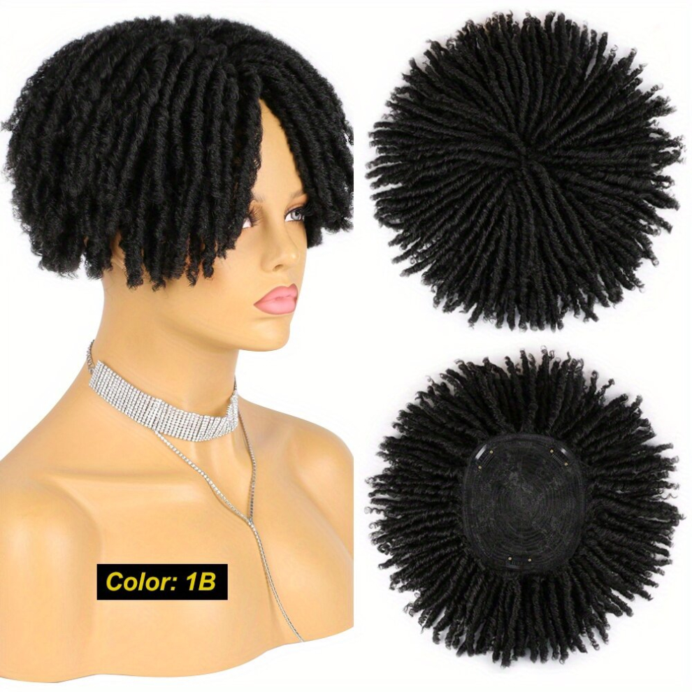 Unisex Multicoloured 15 24 Cm Dreadlock Hair Topper Clip In Braided Hair Extensions Short Synthetic Dreadlocks Hair For Women And Men