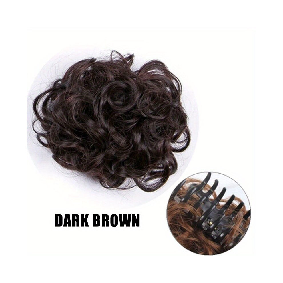 Unisex Multicoloured Claw Ponytail Messy Donut Hair Buns Updo Chignon Synthetic Clip In Hair Extensions