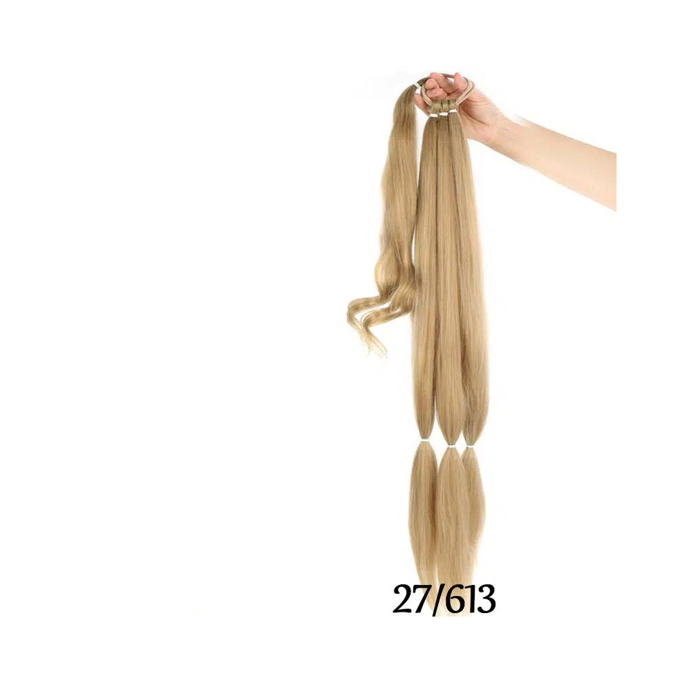 Unisex Multicoloured Long Braided Ponytail Extension For Women Synthetic Extensions Braided Ponytail Wrap Around Hair Extensions Ponytail Hair Extensions Braided Ponytail