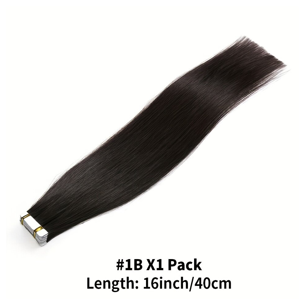 Tape In Hair Extensions Human Hair Straight 1B 100 Brazilian Human Hair 16 26 Inches Seamless Skin Weft Tape In Extensions