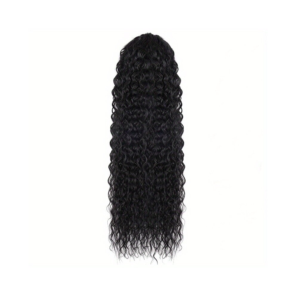 Water Wave Drawstring Ponytail Extensions Human Hair Extensions For Women Natural Water Wave Wet And Wavy Ponytail Extensions Natural