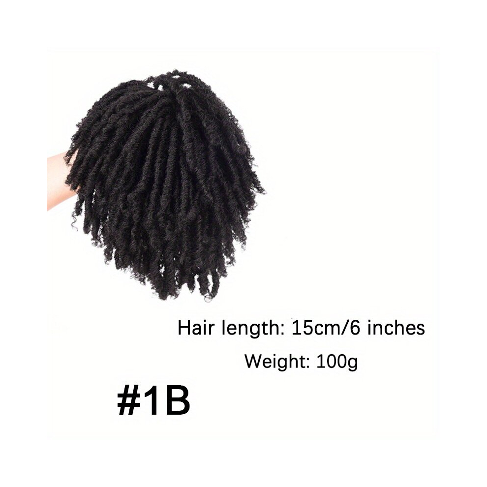 Unisex Multicoloured 15 24 Cm Dreadlock Hair Topper Wig With Clips In Synthetic Locs Braided Hair Half Wigs Short Dreadlocs Hair Toupee Afro Wigs For Women