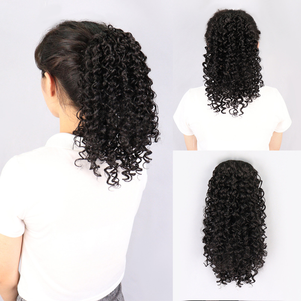 Ponytail Extension Long Deep Curly Ponytail Hair Extension Natural Looking Synthetic Hairpiece For Women