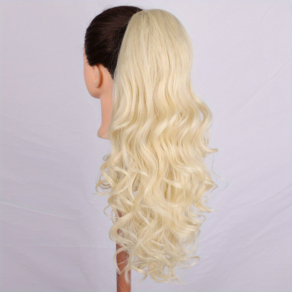 Unisex Multicoloured Drawstring Ponytail Extension Hair Pieces For Women 45 72 Cm Wavy Hair Extensions Daily Fluffy Heat Resistant Synthetic Hairpieces Ponytail For Women
