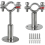 Stainless Steel Wall Mount Ceiling Mount Pipe Supports, 2pcs Adjustable Pipe Bracket Pipe Straps With Screws 3