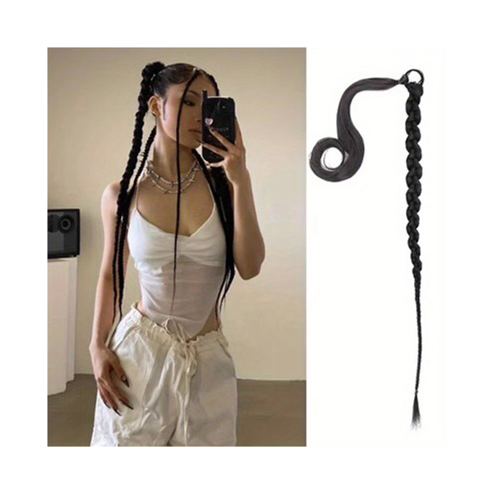 66 04 Cm Long Twist Braid Ponytail Extensions With Hair Tie Warp Around Braiding Ponytail Extesnions For Women Girls