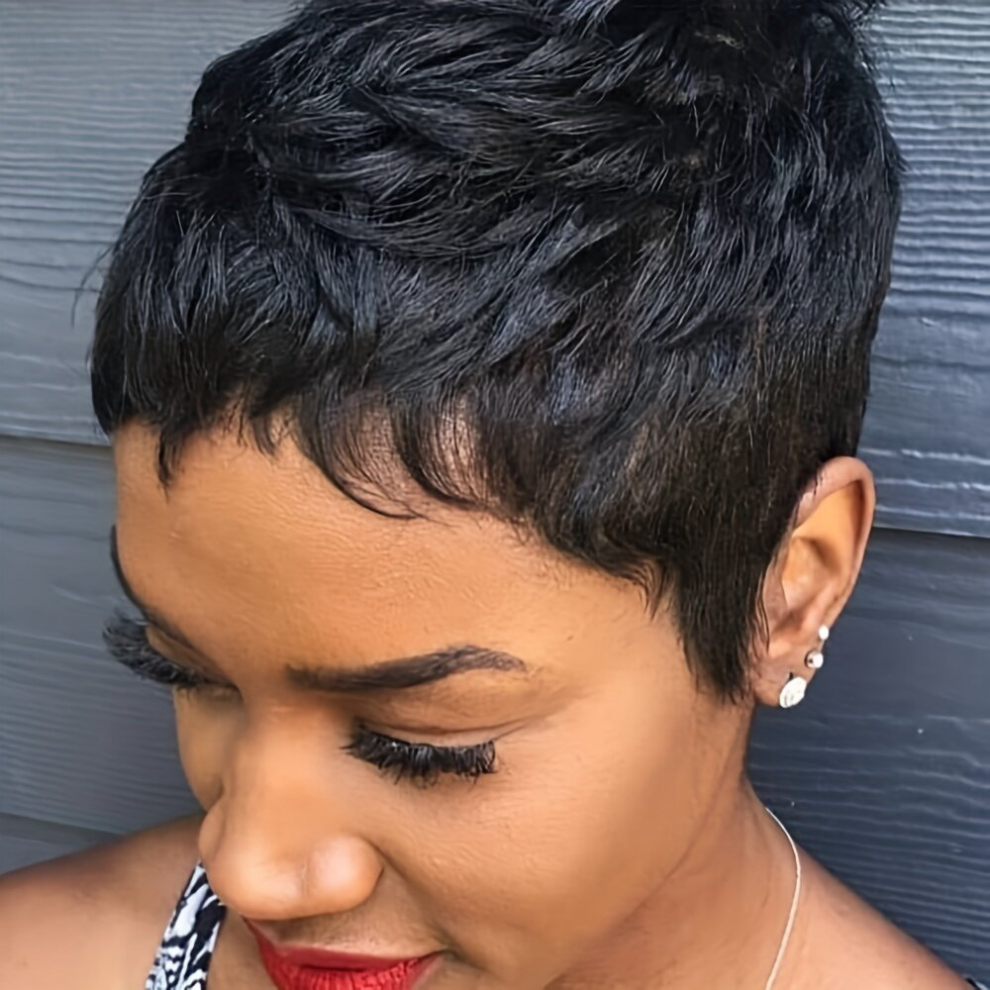 Short Pixie Cut Hair Natural Synthetic Wigs For Women Heat Resistant Wig Natural Synthetic Hair Womens Wig