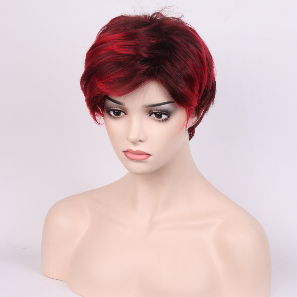 Mens Wig Short Straight Wig With Bangs Synthetic Wig Beginners Friendly Heat Resistant