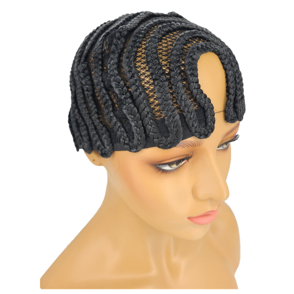 Unisex Multicoloured Adjustable Crochet Braided Wig Cap Perfect For Making Wigs Braiding & Weaving Womens Hair Styling Easy