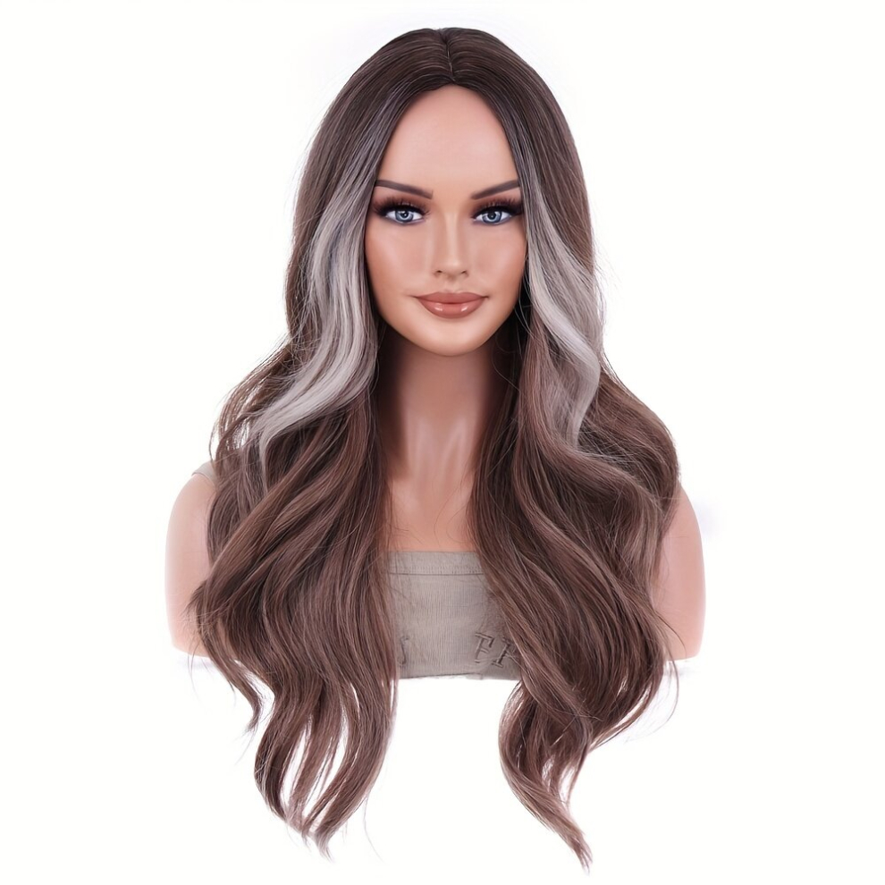 Long Curly Wavy Wig Synthetic Wig Beginners Friendly Heat Resistant Natural Looking For Daily Use