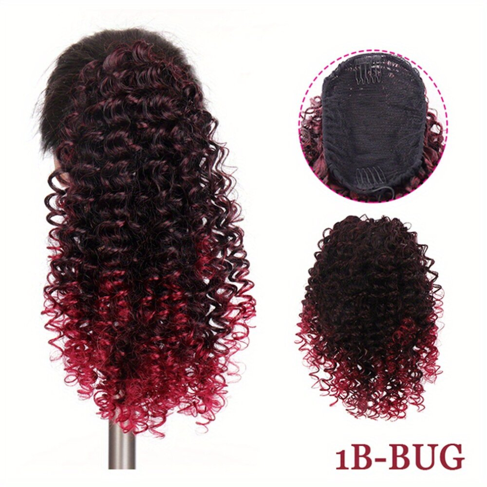 35 56 Cm Synthetic Afro Kinky Curly Ponytail Extensions Clip In Drawstring Ponytail Hair Extensions Afro Kinky Curly Hair Accessories