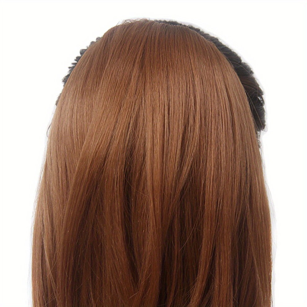 Synthetic Ponytail Brown Mix Red bleach Blonde Ponytail Extension Curly Synthetic Hairpiece Fully Short Ponytail Bun Extensions Hair Accessories For W