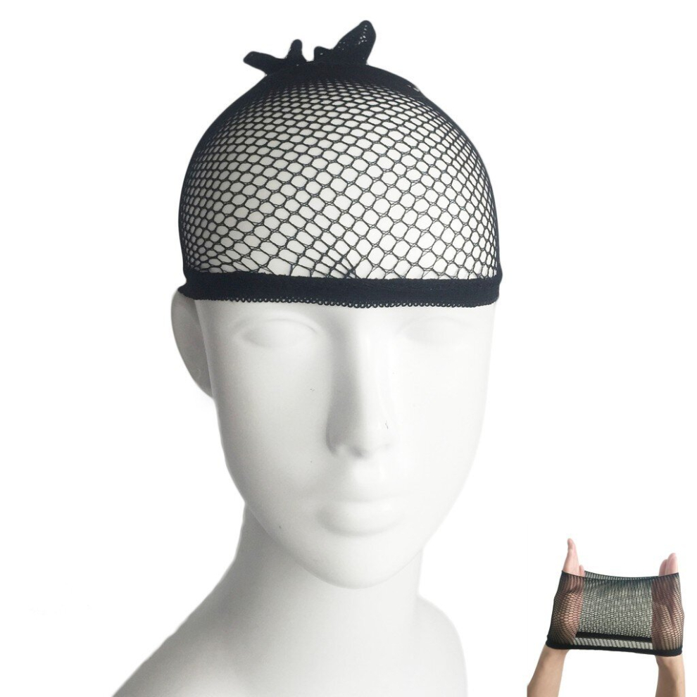 High Elastic Wig Cap Lace Fabric Hair Cap Mesh Wig Caps Elastic Invisible Nylon Hair Nets Hair Bun Net Perfect For Professional Use