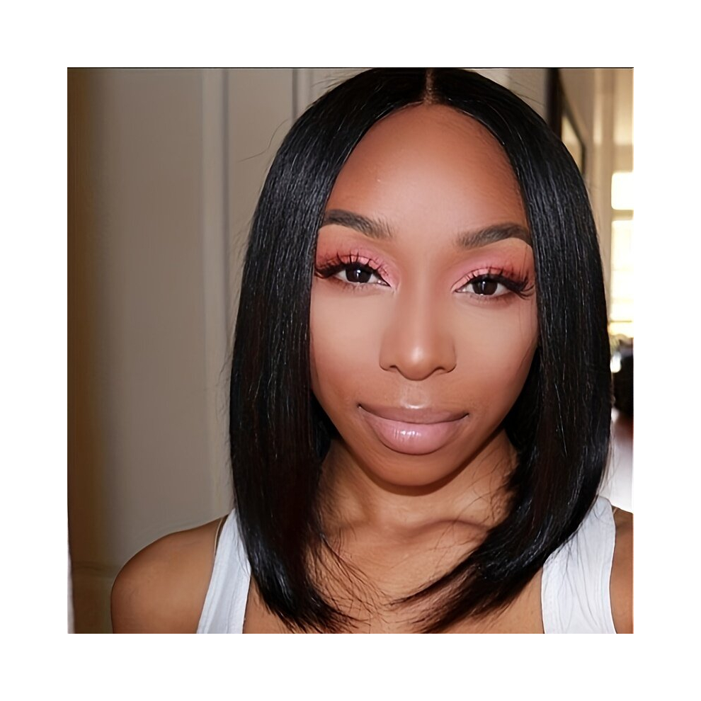 Highlight Short Straight Bob Cut Wig Synthetic Wig Beginners Friendly Heat Resistant