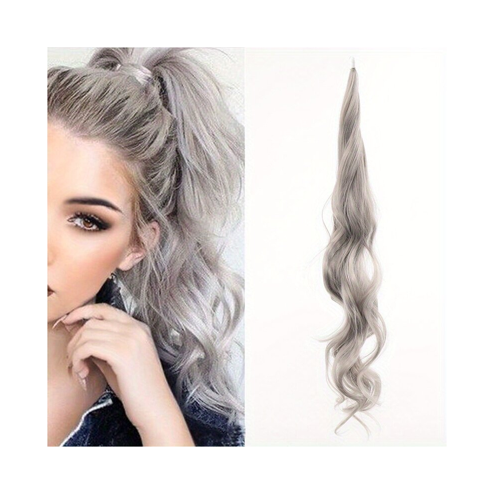 Synthetic Flexible Wrap Around Ponytail Hair Extensions 81 28 Cm Long Curly Wavy Synthetic Ponytail Extensions For Women