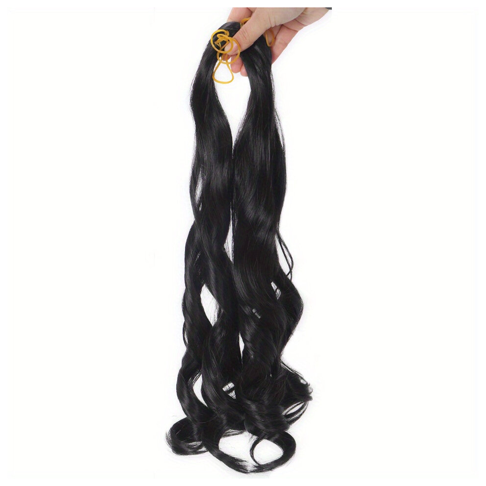 Ombre Braiding Hair Extensions Synthetic Loose Wave Curls for Women Pre Stretched French Curls Crochet Hair Spiral Curls Spiral Curls Ombre Braids Hai