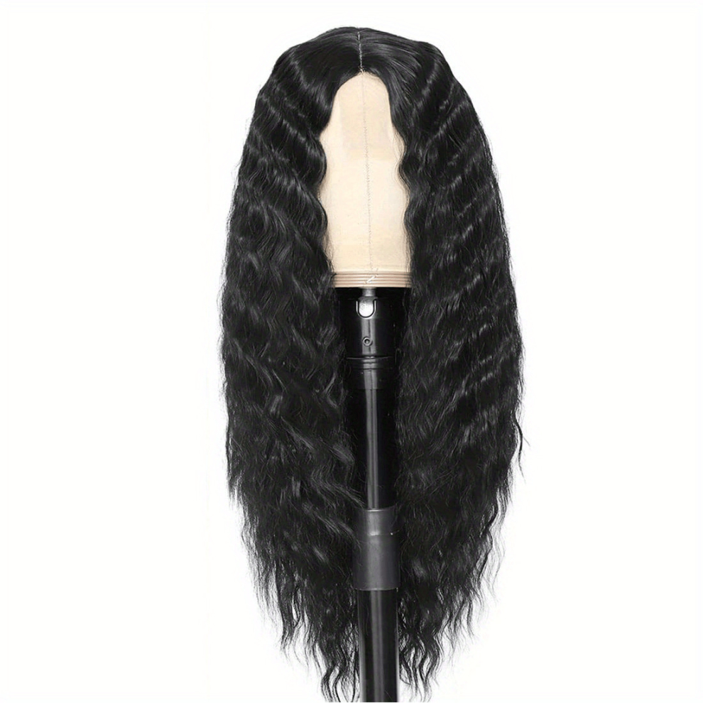 Long Curly Wig Long Deep Wave Wig Synthetic Wig Beginners Friendly Heat Resistant