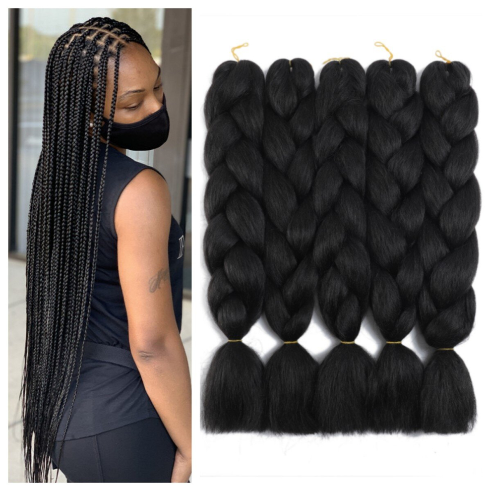 Ombre Rainbow Braiding Hair Extensions 5pcs Synthetic Fiber Jumbo Braiding Hair Twist Crochet Braids For DIY Party Halloween