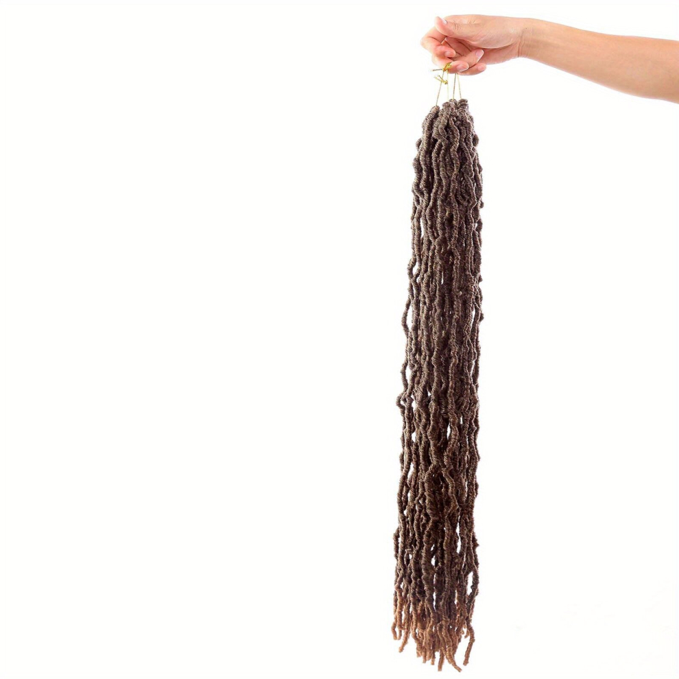 Faux Locs Crochet Hair 2 Packs Crochet Soft Locs Ombre Burgundy Prelooped Crochet Braids For Women Goddess Locs Crochet Hair Extensions 40Pcs